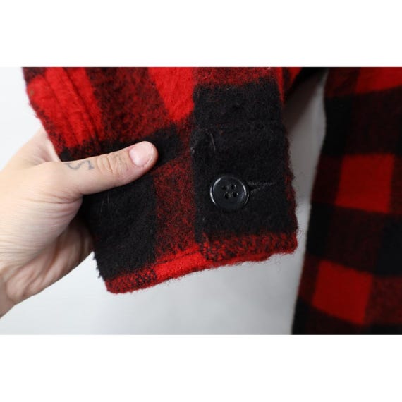 40s 50s Streetwear Mens Large Heavy Mackinaw Wool… - image 7