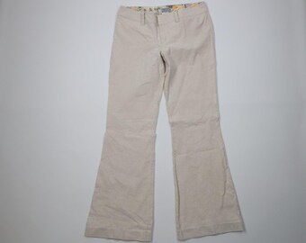 Pantalones acampanados de pierna ancha estilo babydoll de los 90 para mujer, de mezcla de lino, talla 11. Pantalones acampanados de pierna ancha vintage, pantalones acampanados de los 90, pantalones babydoll.