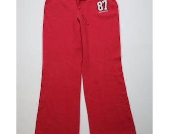 Jaren 90 Y2K Aeropostale dames grote babydoll uitlopende wijde joggingbroek roze, vintage Aeropostale-joggingbroek, vintage Aeropostale uitlopende broek