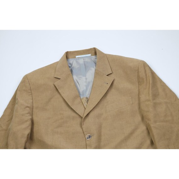 90s Streetwear Mens 44R 2 Piece Silk Linen Suit W… - image 3