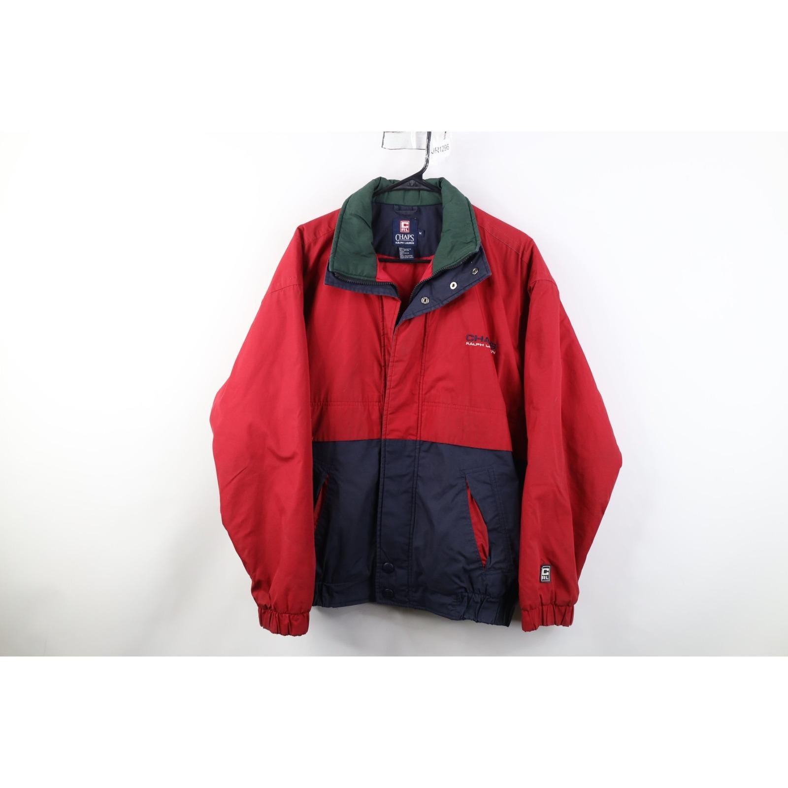 90s Chaps Ralph Lauren Mens Medium Distressed Color Block Puffer