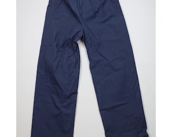 90s Columbia Mens Large Spell Out Wide Leg Waterproof Rain Pants Blue USA, Vintage Columbia Wide Leg Trekking Pants, Vintage Columbia Pants