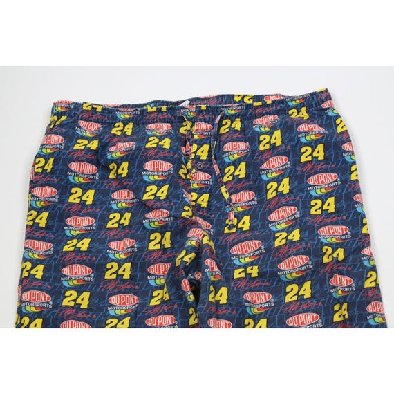 90s Y2K NASCAR Mens XL Faded Jeff Gordon Racing Wide Leg Pants