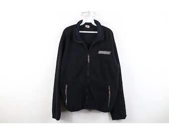 Vintage Spyder Ski Jacket Jet Black Nylon Full Zip Womens 12 90s