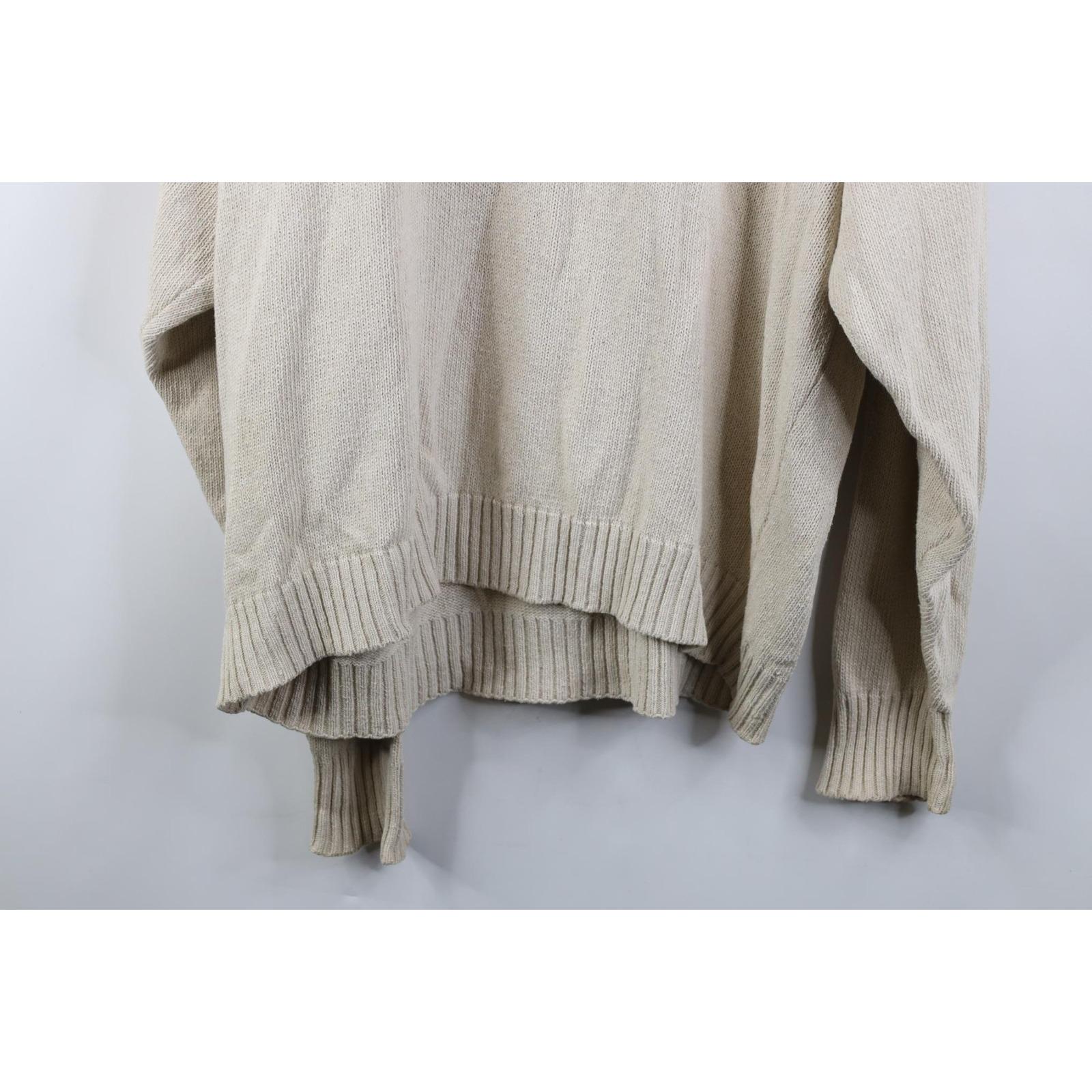 90s CP Company Massimo Osti Mens XL Blank Ribbed Knit V-neck