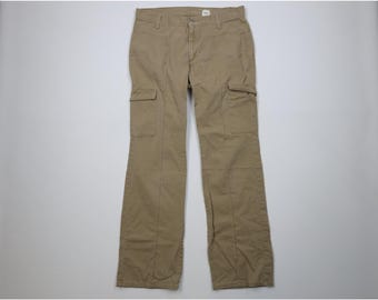 Pantaloni cargo Levi's L2 da donna anni '90, taglia 13, modello babydoll a zampa d'elefante, pantaloni cargo Levi's vintage a gamba larga, pantaloni Levi's da donna, Levi's vintage