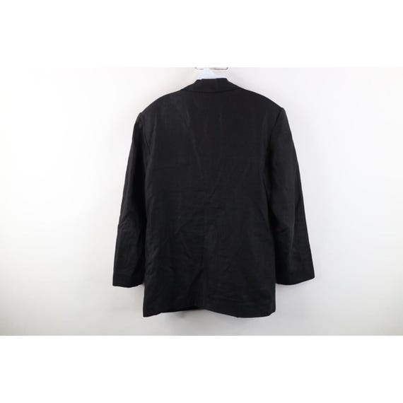 90s Streetwear Womens 8 Faded Linen Knit Suit Coa… - image 13