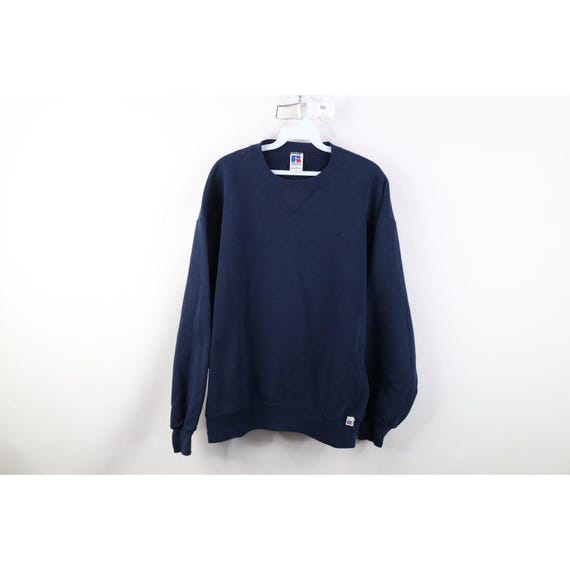 90s Russell Athletic Mens Large Distressed Blank Crewneck Sweatshirt USA, Vintage Russell Athletic Crewneck Sweatshirt, 90s Russell Crewneck
