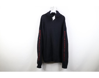 Deadstock Vintage 90s Marithe Francois Girbaud Mens 2XL Baggy Turtleneck Sweater, Vintage Girbaud Turtleneck Sweater, 1990s Baggy Sweater