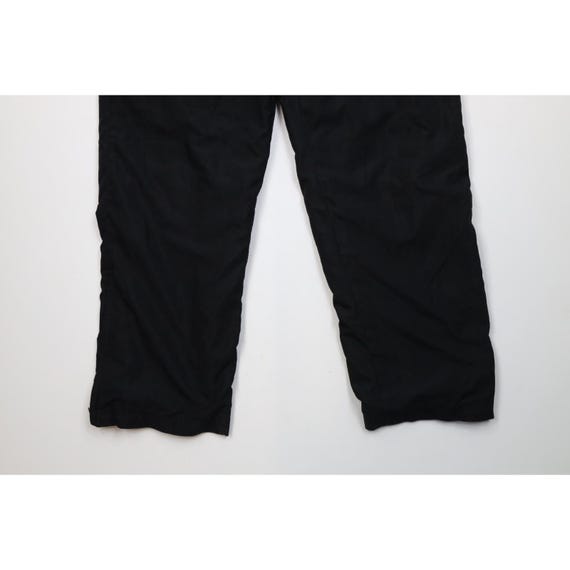 90s Champion Mens Large Faded Lined Wide Leg Microfiber Pants Black, Vintage Champion Wide Leg Pants, 1990s Champion Pants, 90s Champion View 4