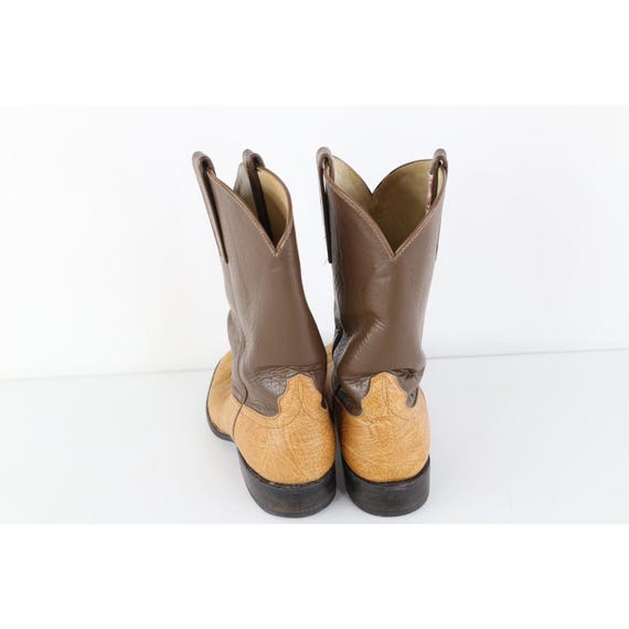 80s 90s Rockabilly Womens 10 Tribal Leather Weste… - image 5