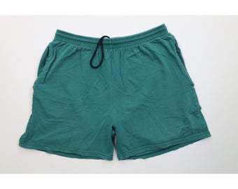 90s Nike Mens Large Mini Swoosh Above Knee Shorts Green USA, Vintage Nike Above Knee Shorts, Vintage Nike Shorts, 90s Nike Dad Shorts, Nike