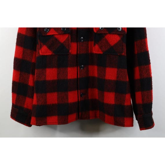 40s 50s Streetwear Mens Large Heavy Mackinaw Wool… - image 3