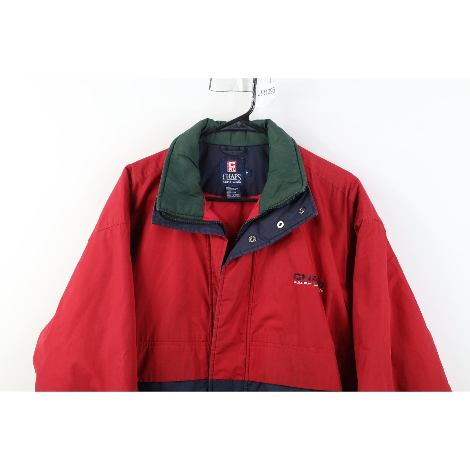 90s Chaps Ralph Lauren Mens Medium Distressed Color Block Puffer