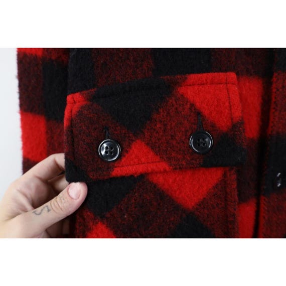 40s 50s Streetwear Mens Large Heavy Mackinaw Wool… - image 5