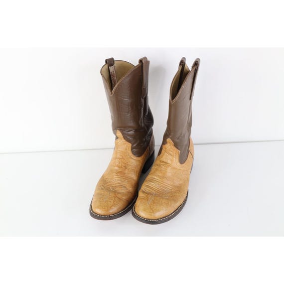 80s 90s Rockabilly Womens 10 Tribal Leather Weste… - image 2