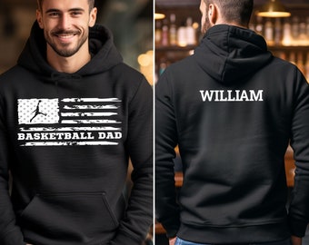 Personalized Basketball Dad Hoodie, Basketball Dad Shirt, Basketball Dad Gift, Basketball Gift for Dad, Basketball Dad Sweatshirt