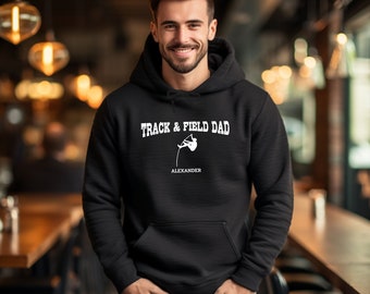 Personalized Pole Vault Track & Field Dad Sweatshirt, Track and Field Dad Shirt, Track and Field Dad Gift, Track and Field Shirt for Dad