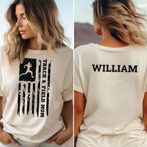 Personalized Sprinter and Distance Track & Field Mom Sweatshirt, Track and Field Mom Shirt, Track and Field Mom Gift, Track and Field Shirt