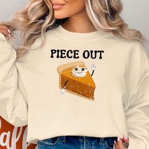 Piece Out Pumpkin Pie Shirt, Thanksgiving Shirt, Fall Tshirt, Women Cute Fall Crewneck, Fall Graphic Tee, Retro Pumpkin Pie Shirt