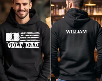 Personalized Golf Dad Hoodie, Golf Dad Shirt, Golf Dad Gift, Golf Gift for Dad, Golf Shirt for Dad, Gold Dad Sweatshirt