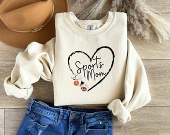 Personalized Sports Mom Sweatshirt, Sports Mom Shirt, Sports Mom Gift, Sports Mama, Sports Mom, Sports Mom Shirt, Custom Sports Mom Shirt