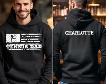 Personalized Tennis Dad Hoodie, Tennis Dad Shirt, Tennis Dad Gift, Tennis Gift for Dad, Tennis Shirt for Dad, Tennis Dad Sweatshirt