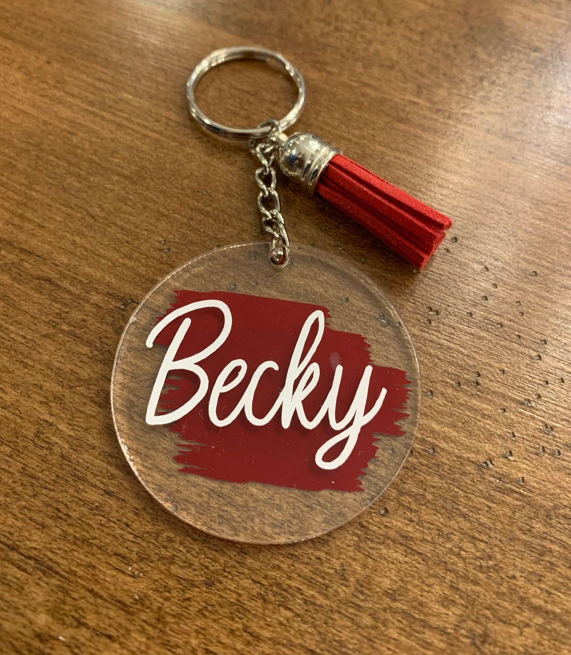 Personalized Acrylic Keychain Etsy