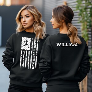 Personalized Sprinter and Distance Track & Field Mom Sweatshirt, Track and Field Mom Shirt, Track and Field Mom Gift, Track and Field Shirt