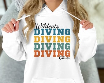 Personalized Diving Mom Sweatshirt, Diving Mom Shirt, Diving Mom Gift, Diving Mama, Diving Mom, Diving Mom Hoodie, Gift for Diving Mom