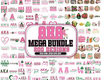 Aka svg,1908 svg,Aka png,Alpha kappa alpha svg,Greek letters svg, sisterhood svg,Pink and green svg,Greek svg,Cricut & Silhouette