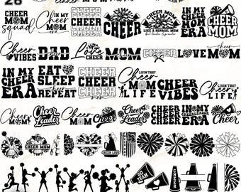 Cheerleader svg,Cheer svg,Cheer mom svg,Cheerleading Svg,Cheerleader clipart svg,Cheerleader Pom Pom SVG,Sports svg,Cricut & Silhouette
