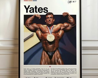 Dorian Yates Poster, Dorian Yates Print, Bodybuilding Decor, Gym Wall Art