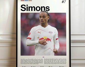 Xavi Quentin Shay Simons Poster, Soccer Art Print, Sports Wall Decor, Dutch Midfielder, Football Fan Gift