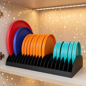 Pyrex Lid Holder Kitchen Organizer Cabinet Storage Rack Container Space Saving Stand