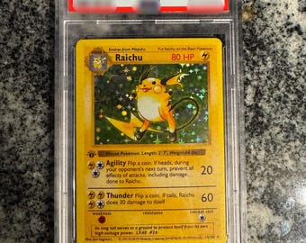 1999年 Pokemon Game Raichu-Holo 1st Ed. Raichu 1999 Pokemon Game #14 1st Edition Holo Price Guide - Sports