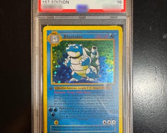 First Edition Base Set Blastoise Holographic Proxy Slab