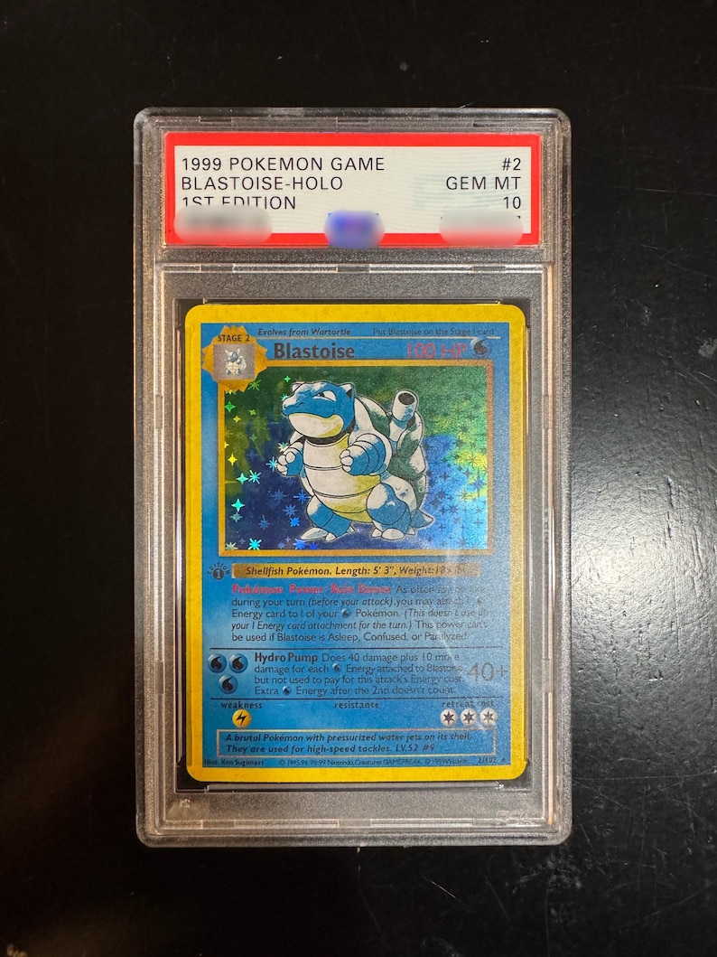 First Edition Base Set Blastoise Holographic Proxy Slab - Etsy