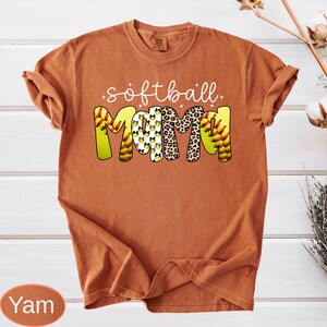 Comfort Colors Softball Mama Shirt: Leopard Coquette Game Day Tee image 13