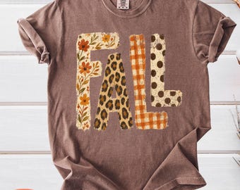 Leopard Fall Comfort Colors, Distressed Autumn Tee, Girly Thanksgiving Top, Vintage Fall Shirt