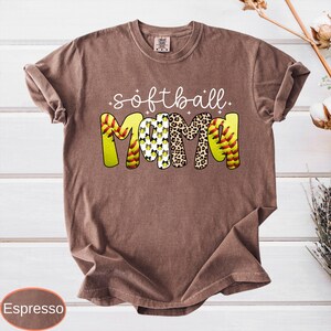Comfort Colors Softball Mama Shirt: Leopard Coquette Game Day Tee image 16