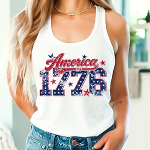 A sleeveless commemorative graphic showing a bold country name layered on top of a weathered starry year design.