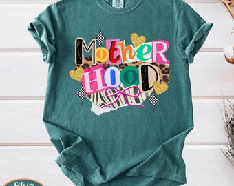 Motherhood Comfort Colors Shirt: Preppy Mom Life Tshirt, Trendy Mama Tee