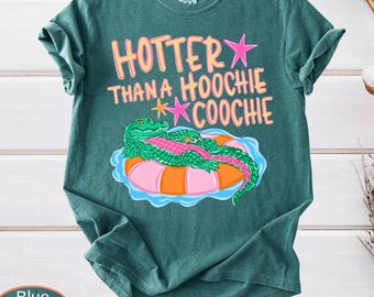 Comfort Colors Hoochie Coochie Shirt, Funny Alligator Graphic Tee, Preppy Gator T-Shirt