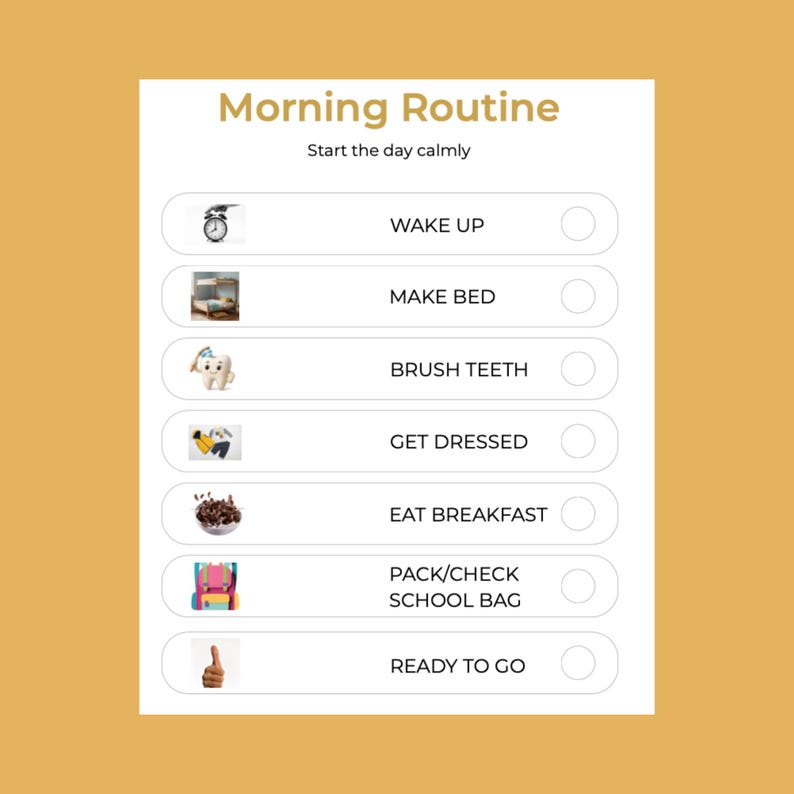 Kids Routine Draft Kids Daily Routine Charts Printable | Mornings & Evenings Routine for ...