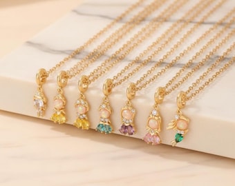 Princess Necklace - Dainty Disney Inspired Jewelry Gift for Kids or Adults, Fairy Tale Charm