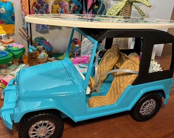 Beach Cruiser Jeep 11.5 Fashion Doll Size Furniture Dollhouse Display Diorama OOAK 1:6
