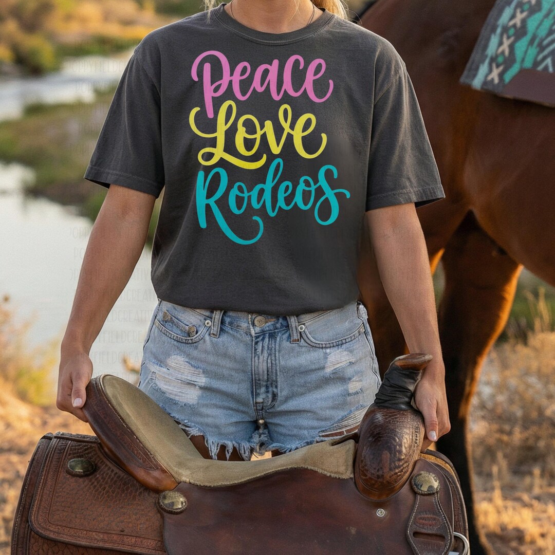 Peace Out Rodeo Peace Love Rodeos Png | Rodeo Design | Cowgirl Rodeo Png | Western ...