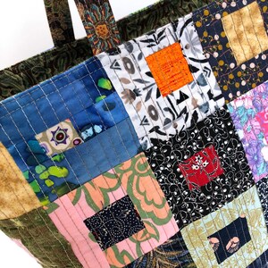 Handmade Quilted Patchwork Tote, Project Bag, One of a Kind - Etsy