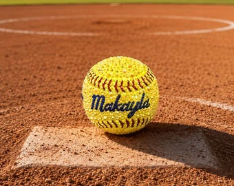 Benutzerdefinierte schillernde Softball | Personalisiertes Spieler, Trainer, Team Geschenk (dekorativer Gebrauch)